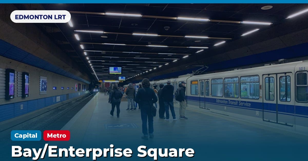 Bay/Enterprise Square station on the Capital Line of the Edmonton LRT (ETS), Edmonton, Alberta