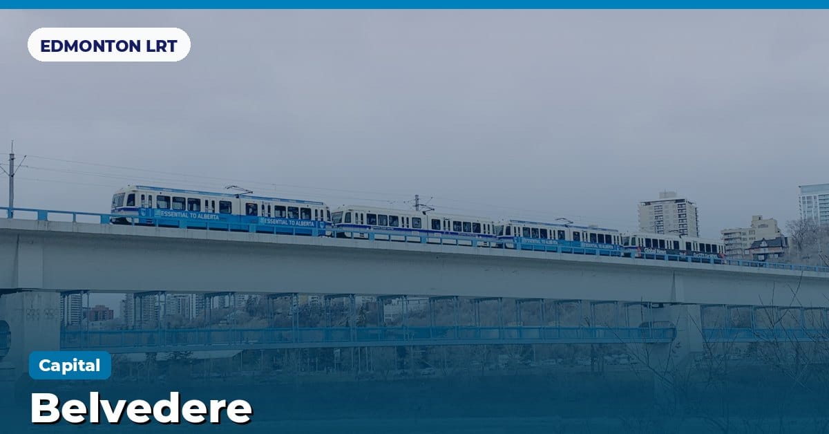 Belvedere station on the Capital Line of the Edmonton LRT (ETS), Edmonton, Alberta