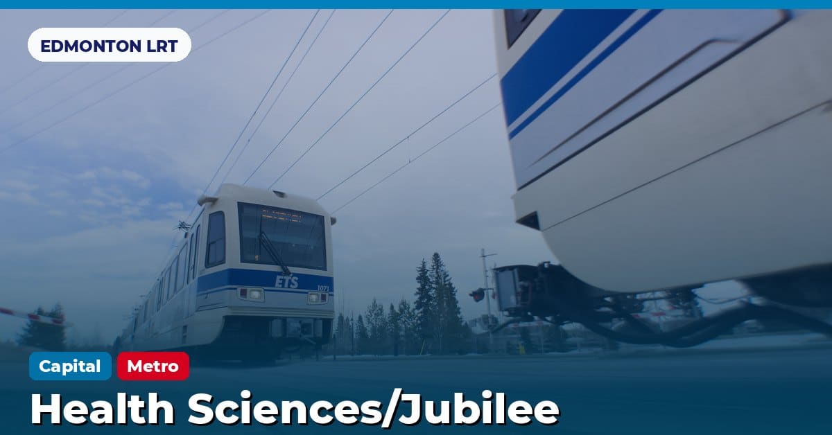 Health Sciences/Jubilee station on the Capital Line of the Edmonton LRT (ETS), Edmonton, Alberta
