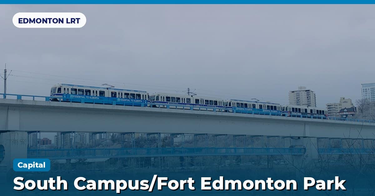 South Campus/Fort Edmonton Park station on the Capital Line of the Edmonton LRT (ETS), Edmonton, Alberta