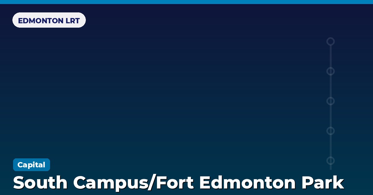 South Campus/Fort Edmonton Park station on the Capital Line of the Edmonton LRT (ETS), Edmonton, Alberta