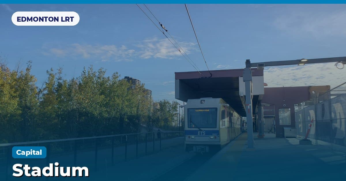 Stadium station on the Capital Line of the Edmonton LRT (ETS), Edmonton, Alberta
