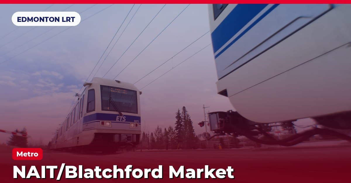 NAIT/Blatchford Market station on the Metro Line of the Edmonton LRT (ETS), Edmonton, Alberta