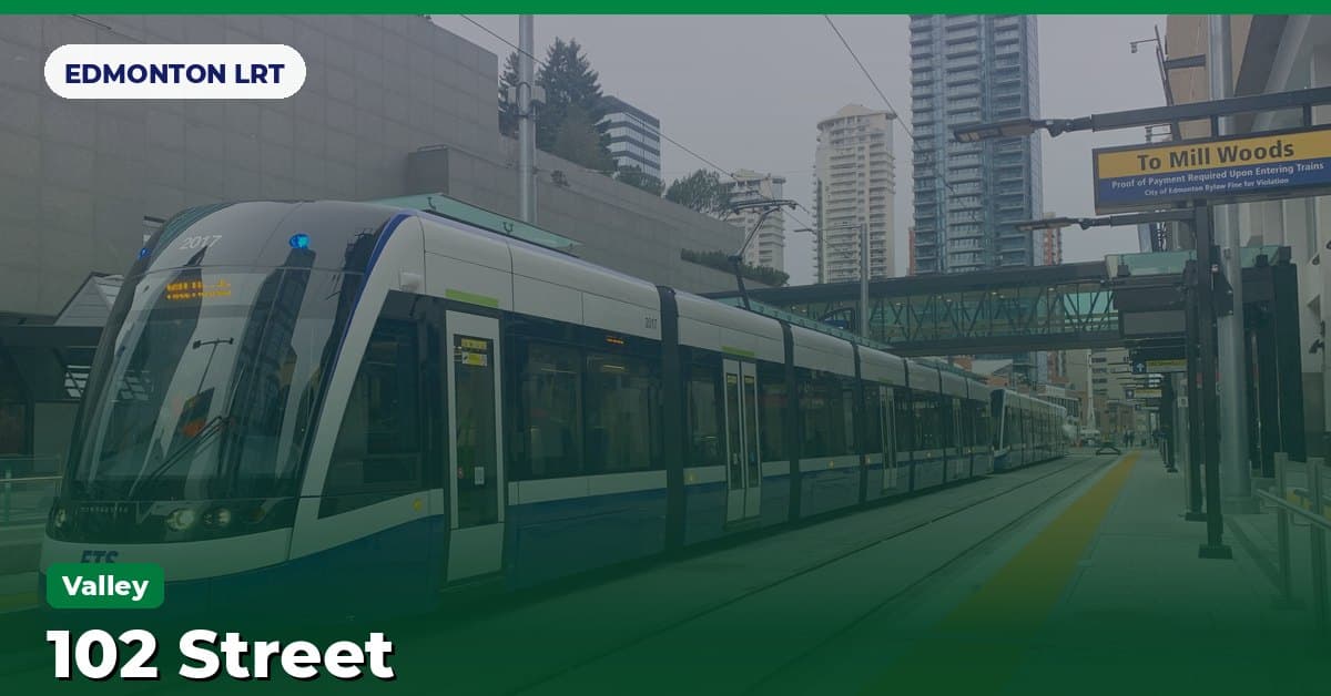 102 Street station on the Valley Line of the Edmonton LRT (ETS), Edmonton, Alberta