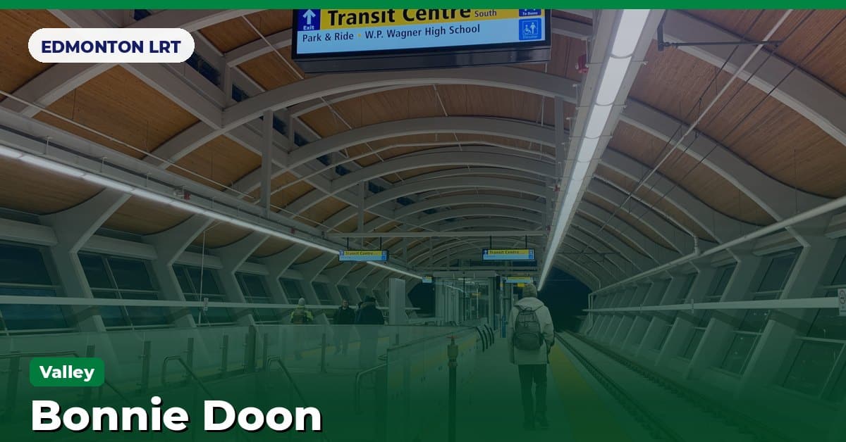 Bonnie Doon station on the Valley Line of the Edmonton LRT (ETS), Edmonton, Alberta