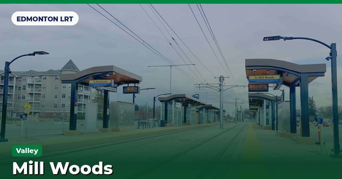 Mill Woods station on the Valley Line of the Edmonton LRT (ETS), Edmonton, Alberta